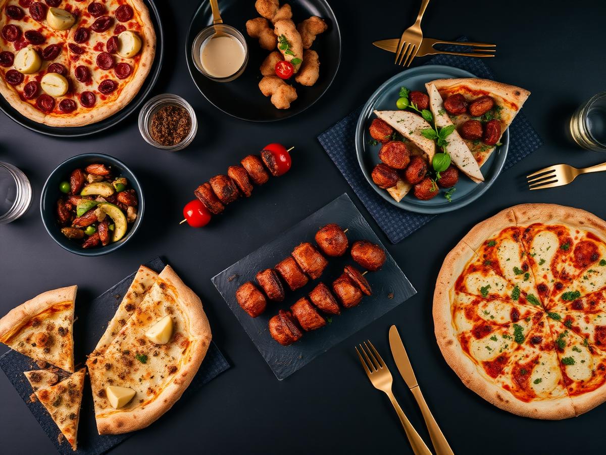 Mediterranean food spread